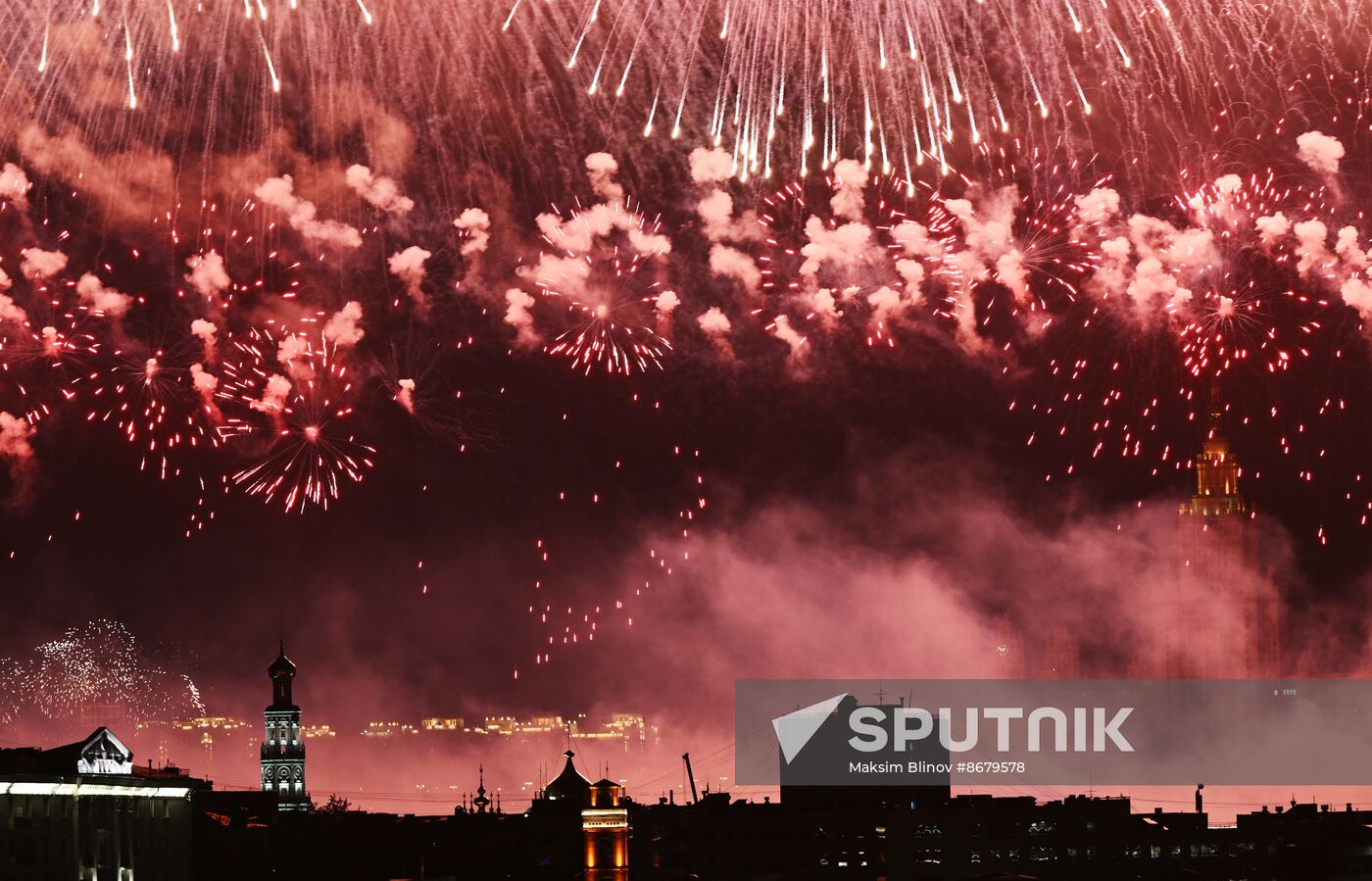 Russia WWII Victory Day Fireworks