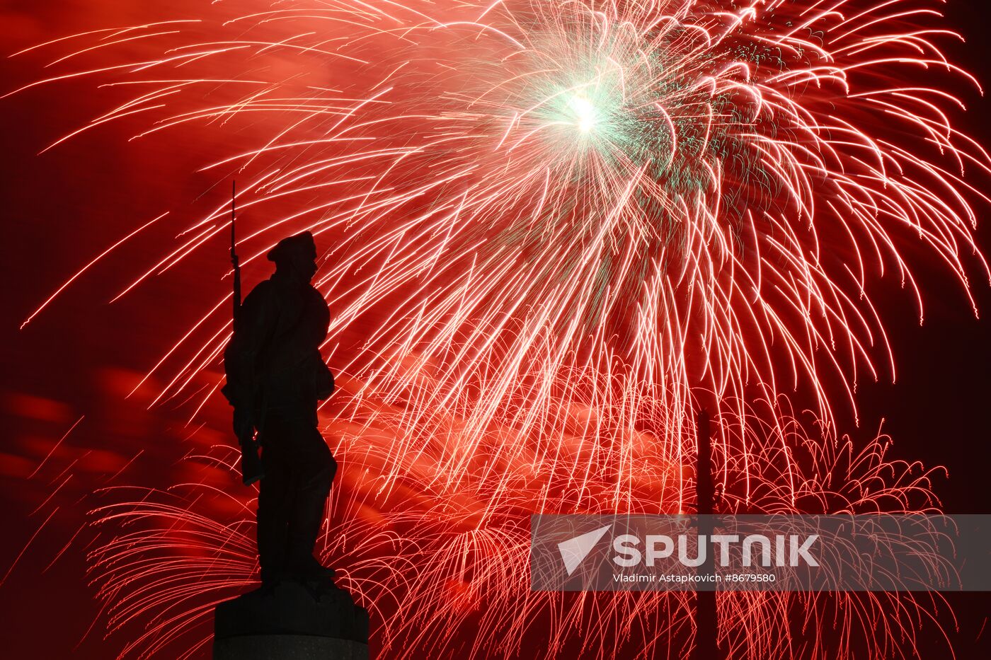 Russia WWII Victory Day Fireworks