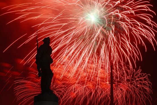 Russia WWII Victory Day Fireworks