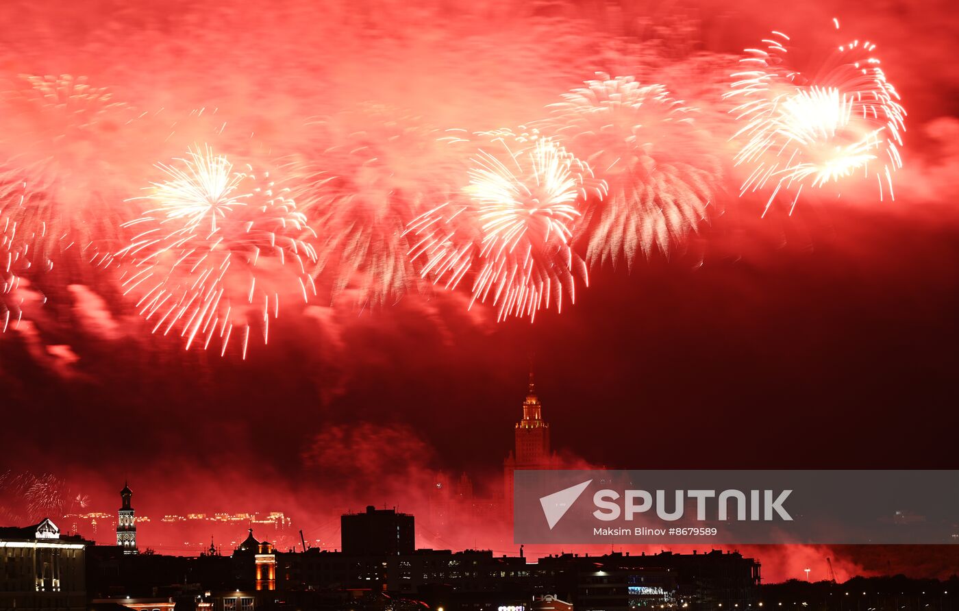 Russia WWII Victory Day Fireworks