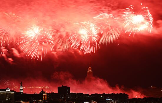 Russia WWII Victory Day Fireworks