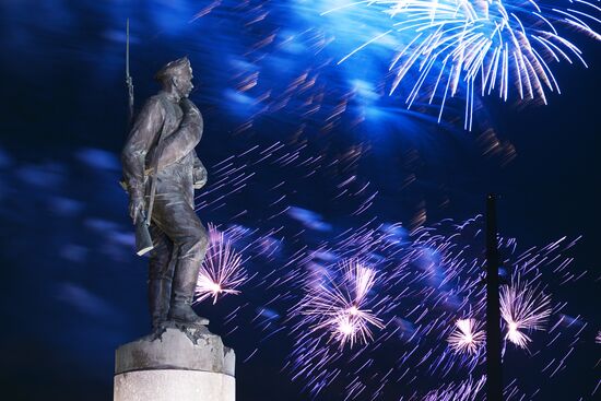 Russia WWII Victory Day Fireworks