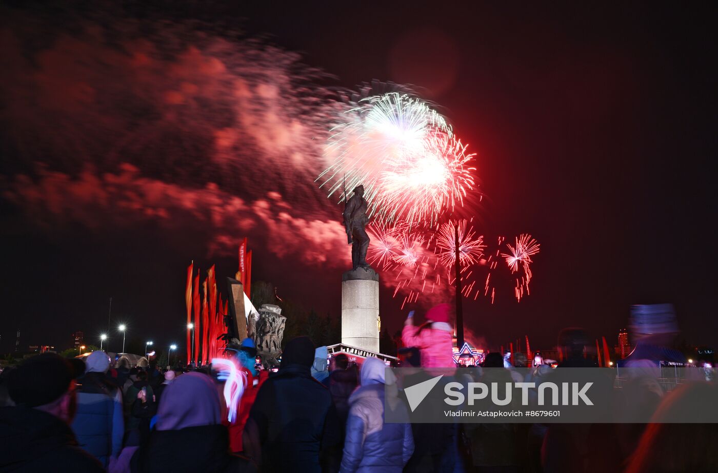 Russia WWII Victory Day Fireworks