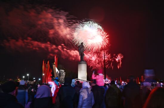 Russia WWII Victory Day Fireworks