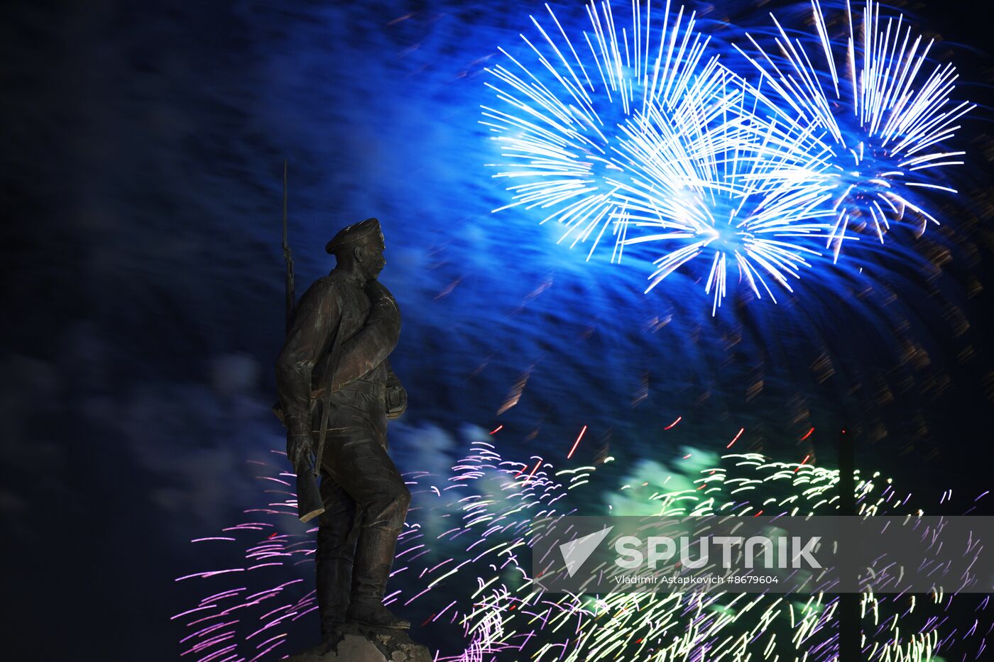 Russia WWII Victory Day Fireworks