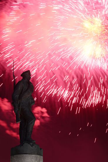 Russia WWII Victory Day Fireworks