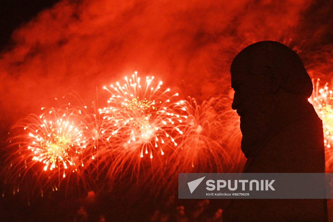 Russia WWII Victory Day Fireworks