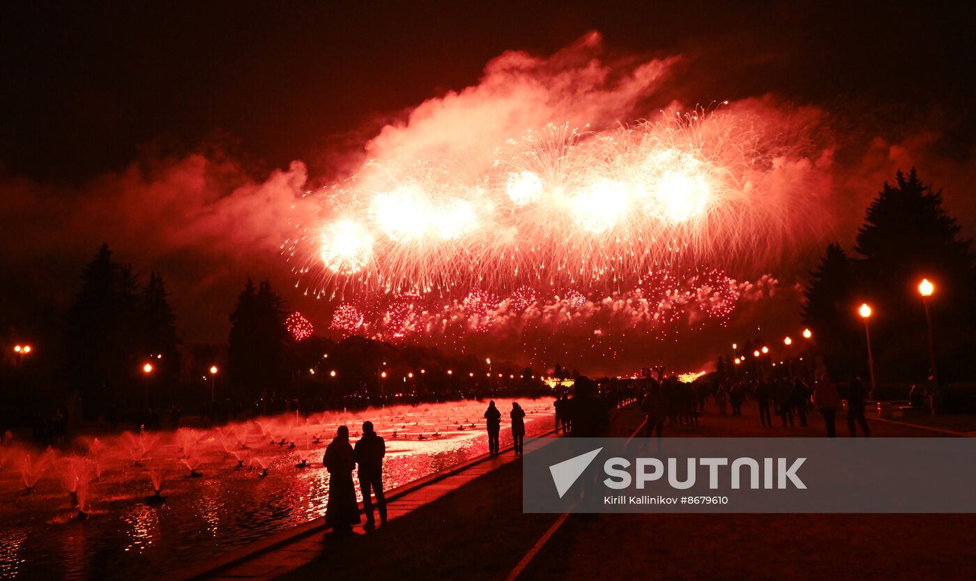 Russia WWII Victory Day Fireworks