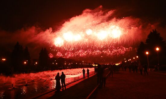 Russia WWII Victory Day Fireworks