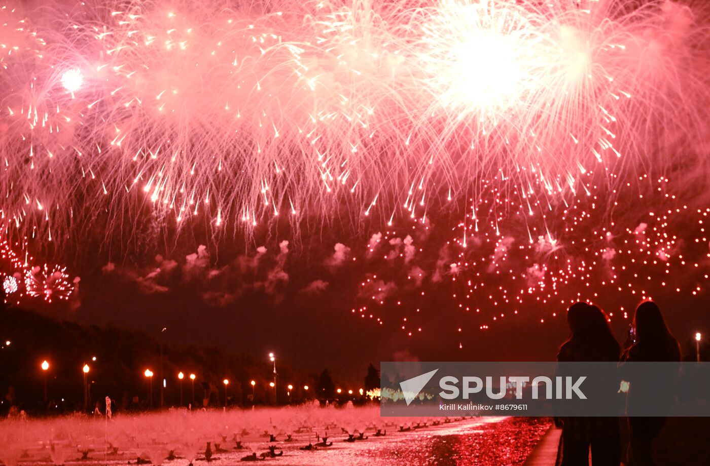 Russia WWII Victory Day Fireworks