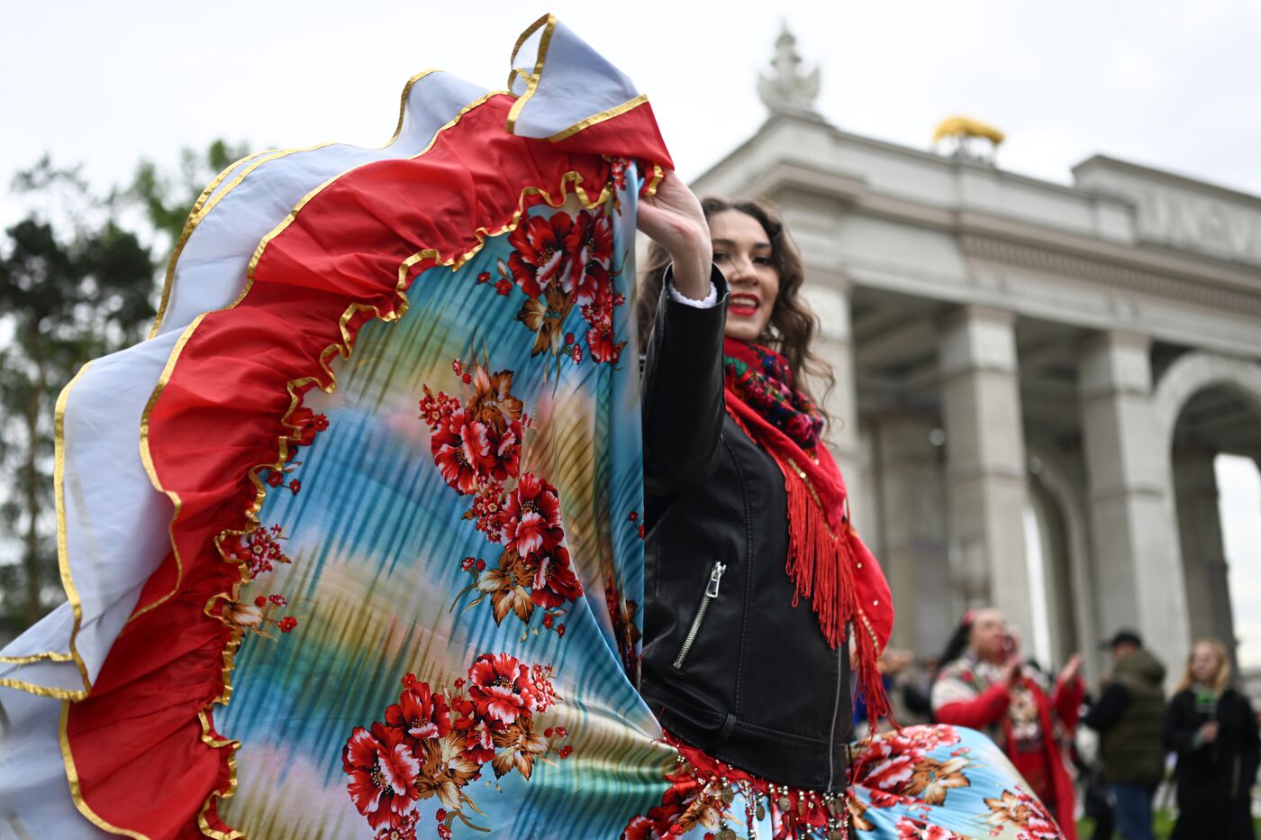 RUSSIA EXPO. Wedding procession of FEFD couples and creative groups with Matchmaking theatrical performance