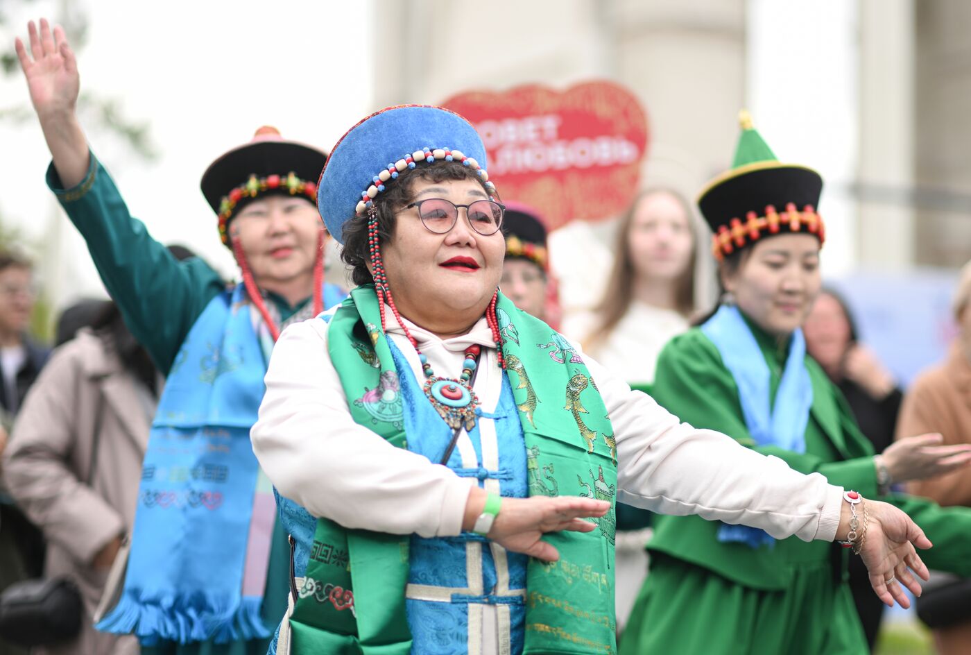 RUSSIA EXPO. Wedding procession of FEFD couples and creative groups with Matchmaking theatrical performance