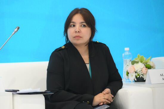 KAZANFORUM 2024. Digital design and fashion industry: national aspect. Nigora Nasimova, designer, creator of the Buta brand. Photos can be used on terms listed in the media-bank's Forum section. Location: Russia, Republic of Tatarstan, Kazan. Author: Alexandr Kryazhev/Sputnik. KAZANFORUM 2024. Digital design and fashion industry: national aspect