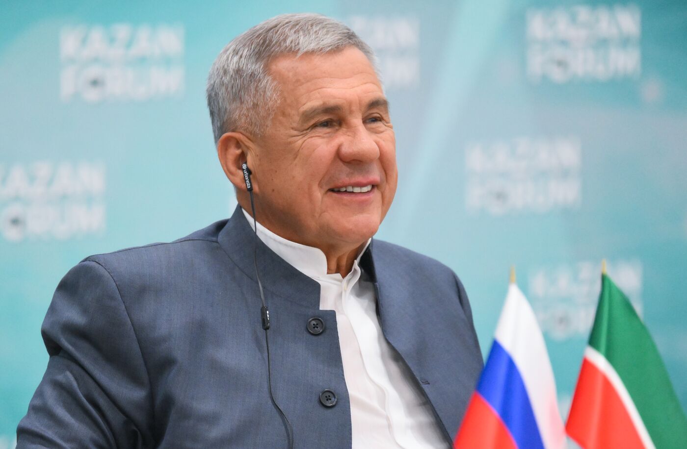 KAZANFORUM 2024. Head of Tatarstan Rustam Minnikhanov meets with President of the Russian Industry and Trade Chamber Sergei Katyrin