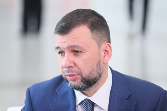 Russia – Islamic World: KAZANFORUM 2024 international economic forum. Denis Pushilin, Head of the Donetsk People's Republic. Photos can be used on terms specified in the media bank's Forum section. Location: Russia, Republic of Tatarstan, Kazan. Author: Pavel Bednyakov/Sputnik. Russia – Islamic World: KAZANFORUM 2024