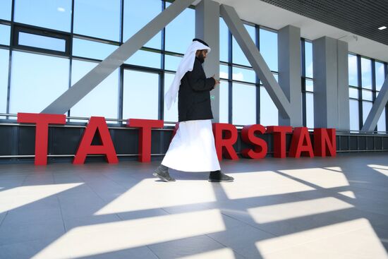 On the sidelines of KAZANFORUM 2024: Russia – Islamic World. To use the image, see the terms of use in the Kazanforum section of this media bank. Location: Russia, Republic of Tatarstan, Kazan. Author: Ekaterina Chesnokova/Sputnik. Russia – Islamic World: KAZANFORUM 2024