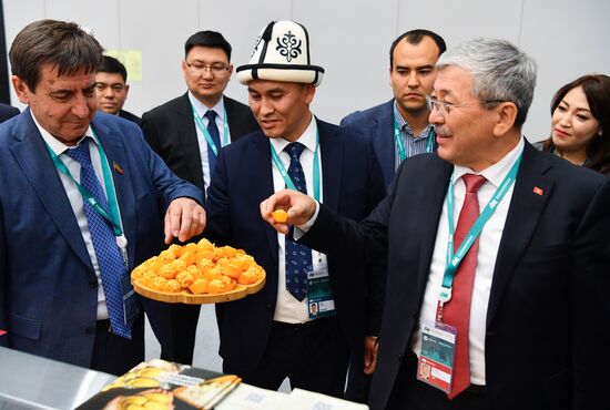 The KAZANFORUM 2024: Russia – Islamic World. Right: Adylbek Kasymaliyev, Deputy Prime Minister of the Kyrgyz Republic. Photos can be used on terms listed in the media-bank's Forum section. Location: Russia, Republic of Tatarstan, Kazan. Author: Oleg Kazanzev/Sputnik. Russia – Islamic World: KAZANFORUM 2024