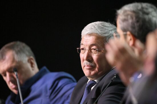 KAZANFORUM 2024. Plenary session: Financial and Logistics Infrastructure of Russia and the OIC Countries. Adylbek Kasymaliev, First Deputy Prime Minister of Ministers of the Kyrgyz Republic. Photos can be used on terms listed in the media-bank's Forum section. Location: Russia, Republic of Tatarstan, Kazan. Author: Kristina Kormilitsyna/Sputnik. KAZANFORUM 2024. PLENARY SESSION: FINANCIAL AND LOGISTICS INFRASTRUCTURE OF RUSSIA AND THE OIC COUNTRIES