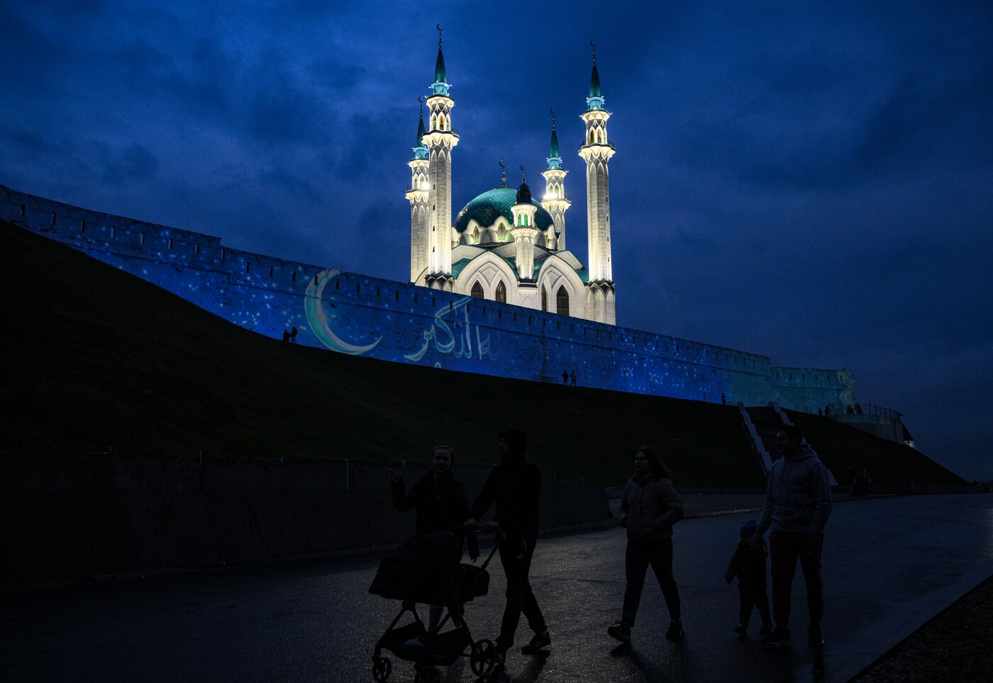 KAZANFORUM 2024. Light show on the walls of the Kazan Kremlin