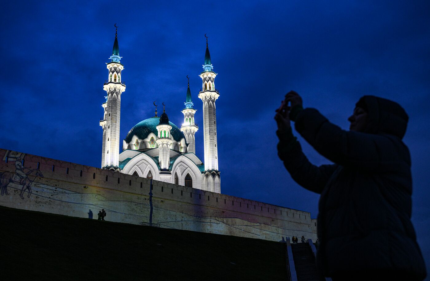 KAZANFORUM 2024. Light show on the walls of the Kazan Kremlin