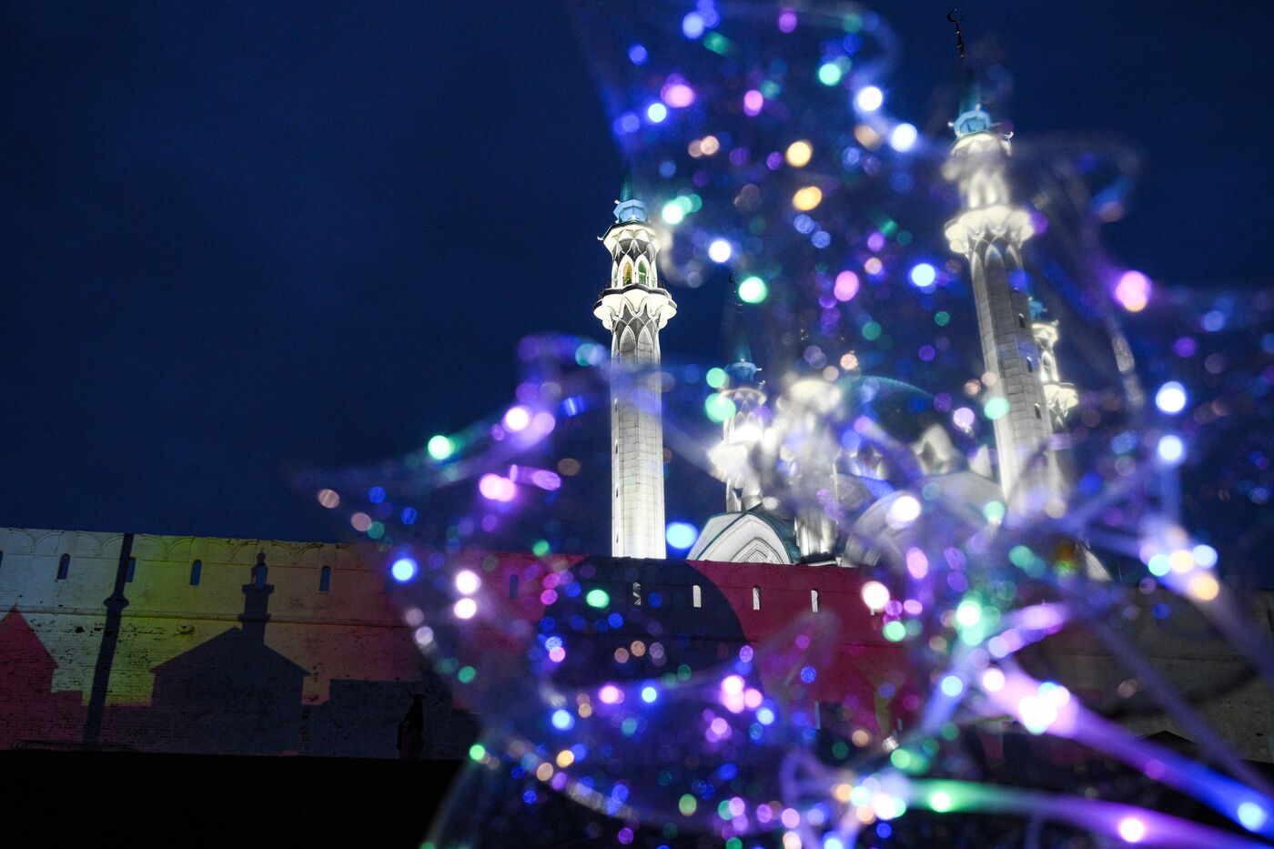 KAZANFORUM 2024. Light show on the walls of the Kazan Kremlin