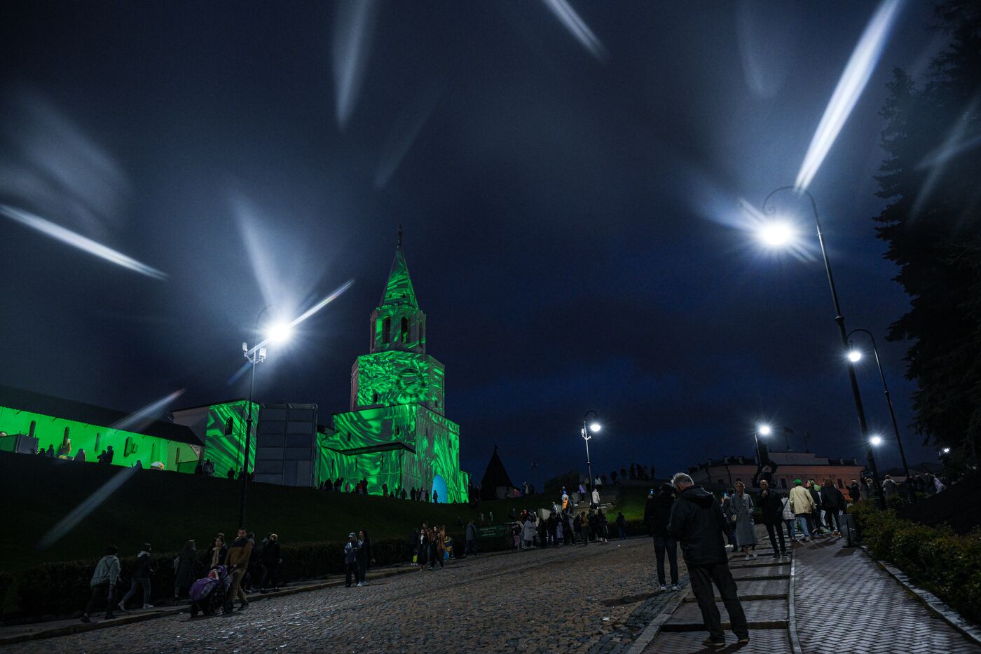 KAZANFORUM 2024. Light show on the walls of the Kazan Kremlin