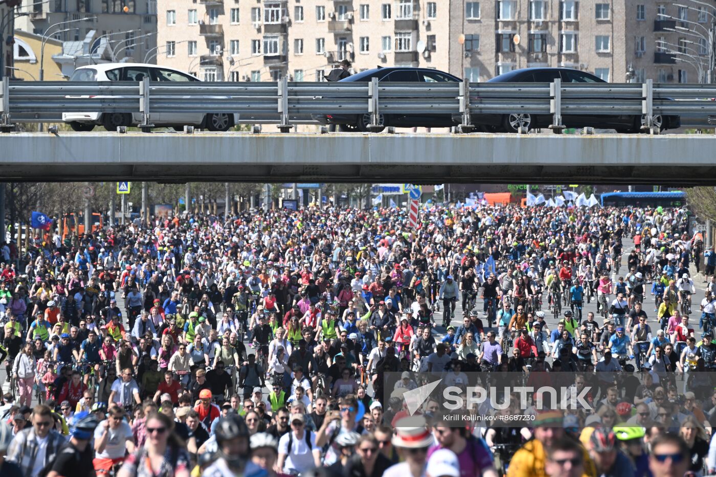 Russia Moscow Spring Bicycle Festival