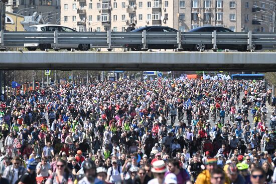 Russia Moscow Spring Bicycle Festival