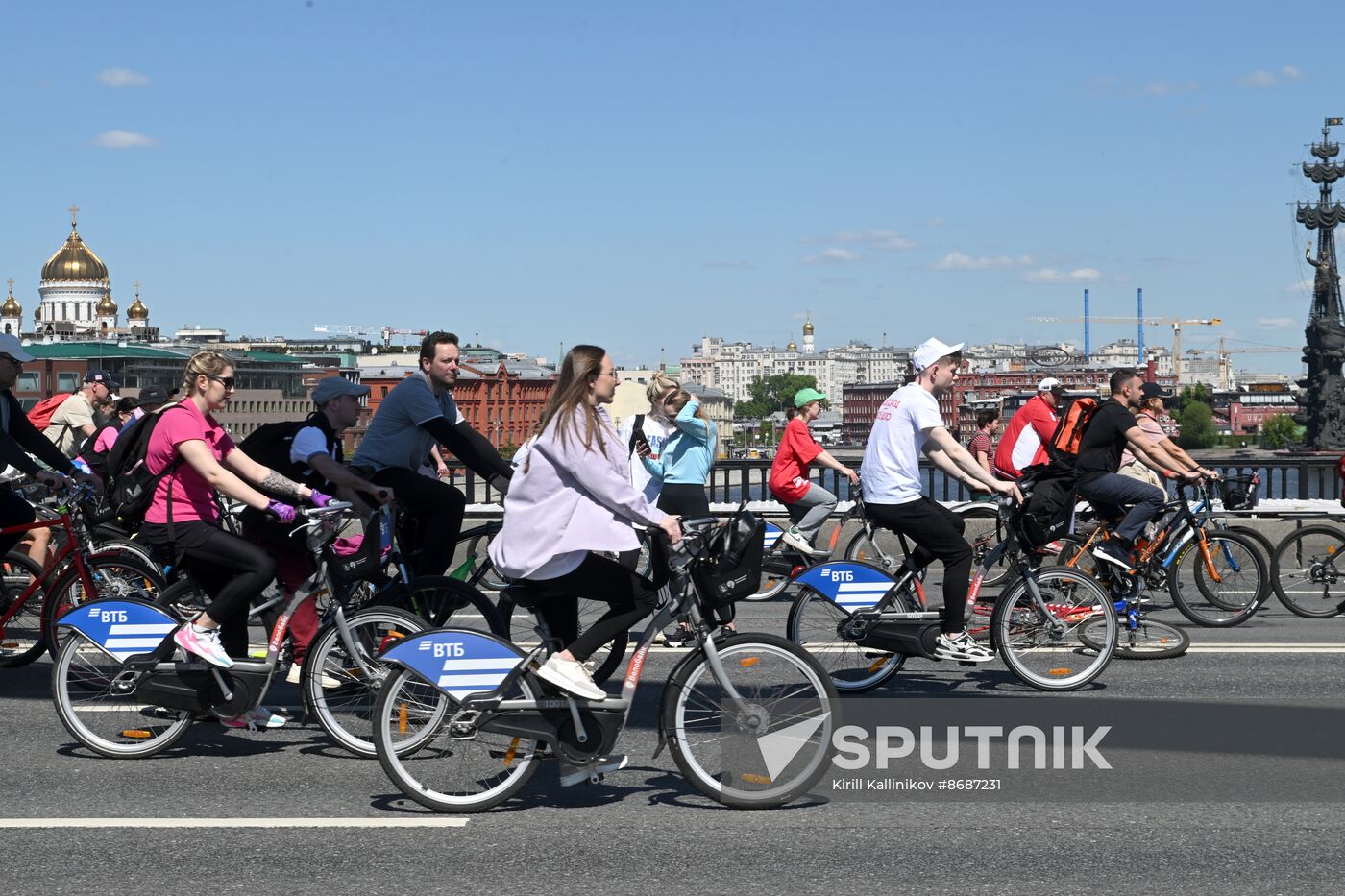 Russia Moscow Spring Bicycle Festival