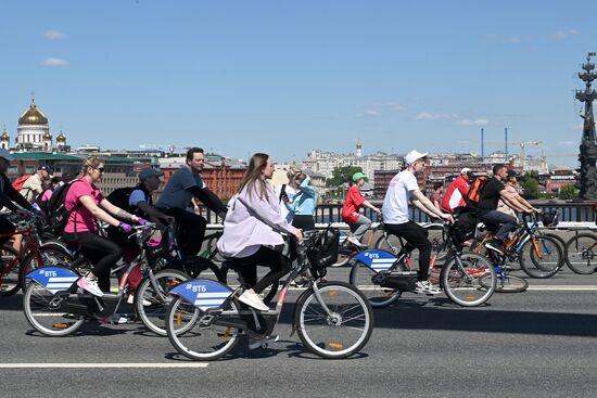 Russia Moscow Spring Bicycle Festival