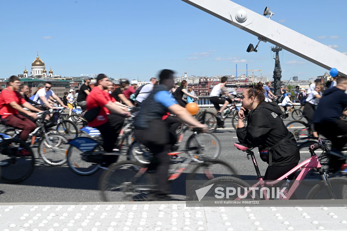 Russia Moscow Spring Bicycle Festival