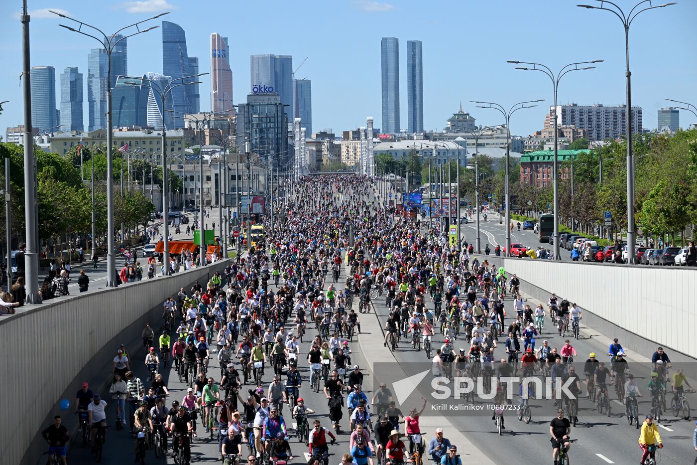 Russia Moscow Spring Bicycle Festival