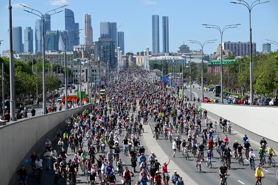 Russia Moscow Spring Bicycle Festival