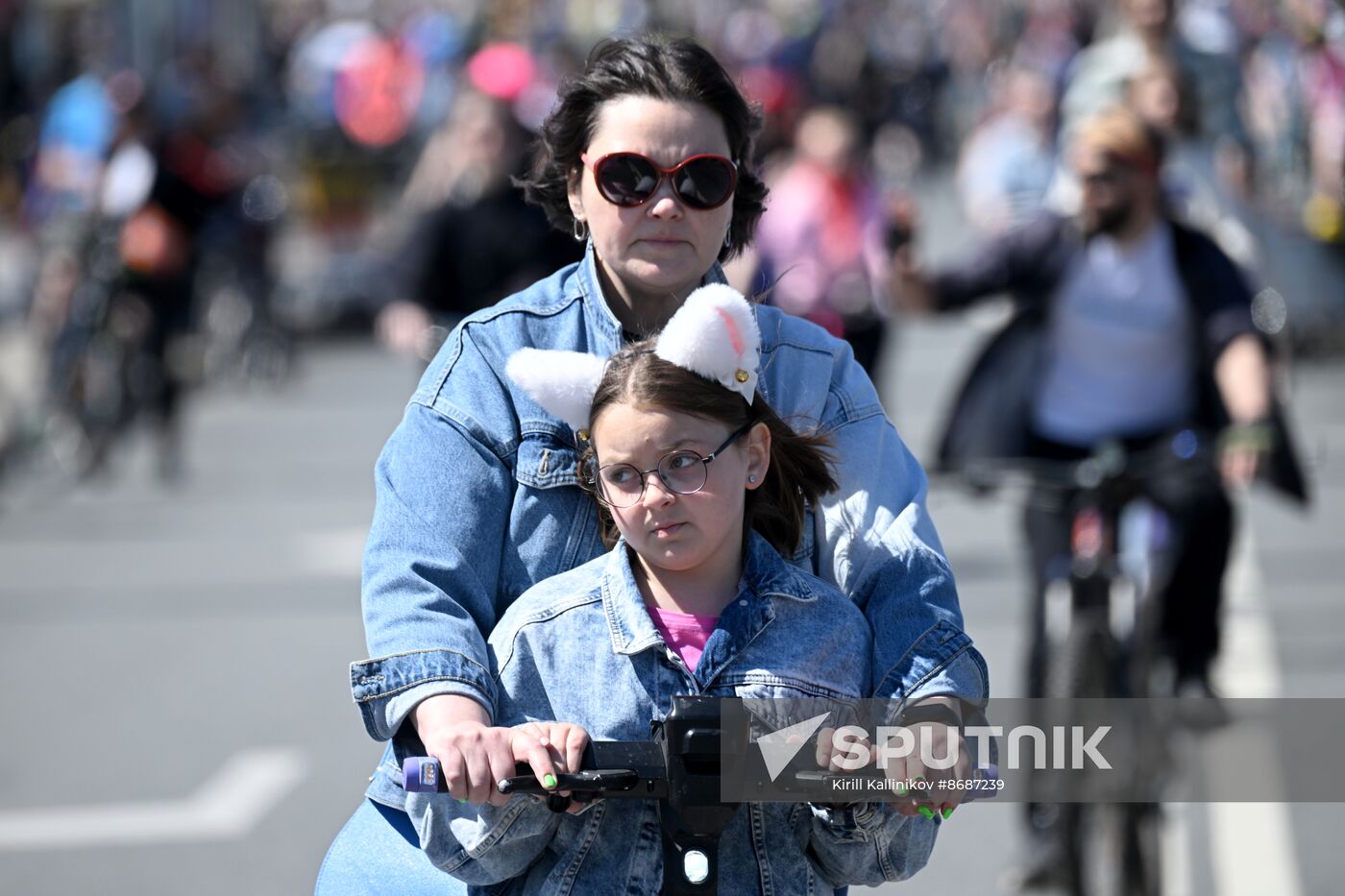 Russia Moscow Spring Bicycle Festival