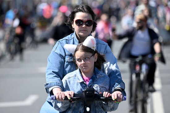 Russia Moscow Spring Bicycle Festival