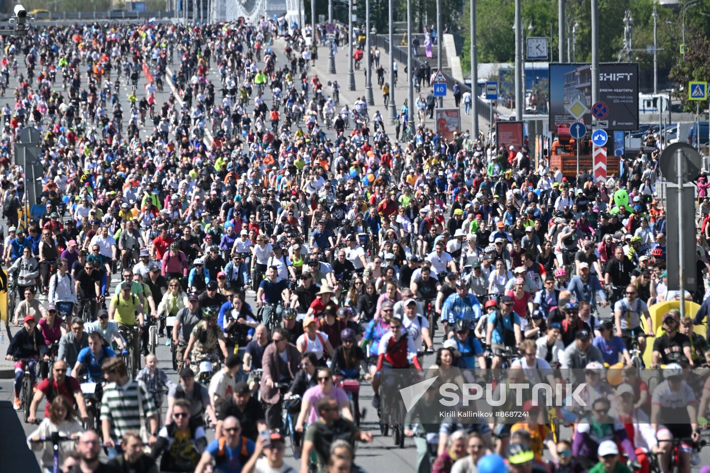 Russia Moscow Spring Bicycle Festival