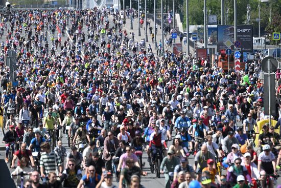 Russia Moscow Spring Bicycle Festival