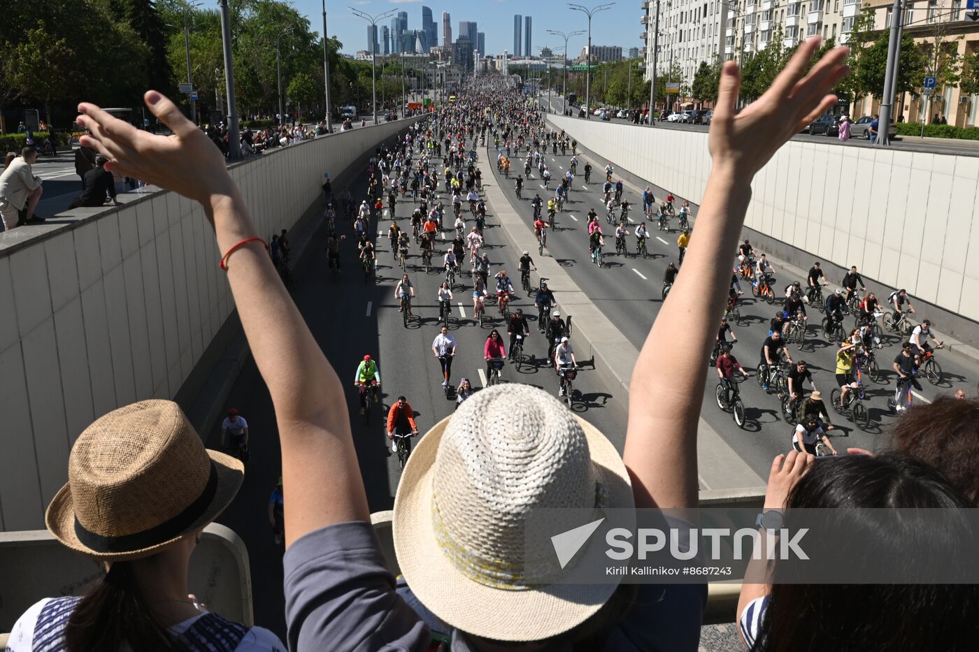 Russia Moscow Spring Bicycle Festival