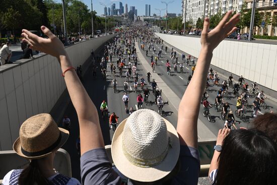 Russia Moscow Spring Bicycle Festival