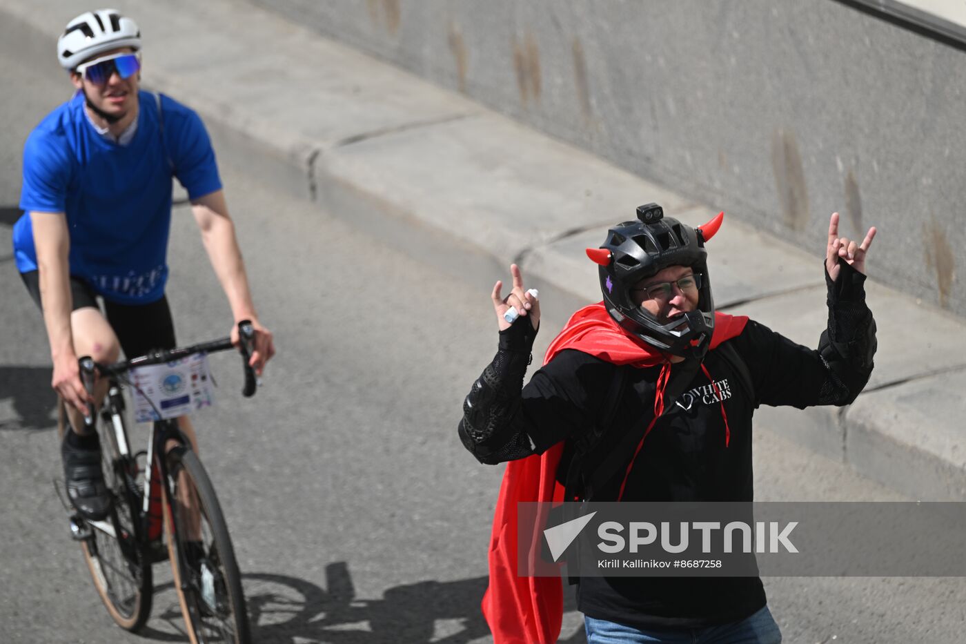 Russia Moscow Spring Bicycle Festival