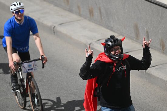 Russia Moscow Spring Bicycle Festival