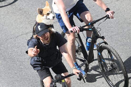 Russia Moscow Spring Bicycle Festival