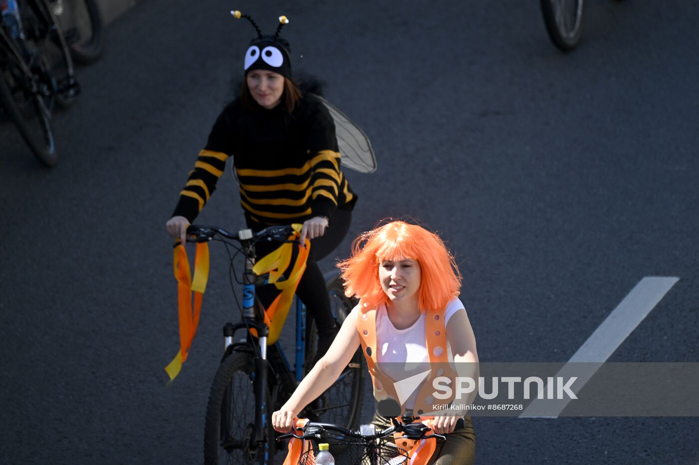 Russia Moscow Spring Bicycle Festival