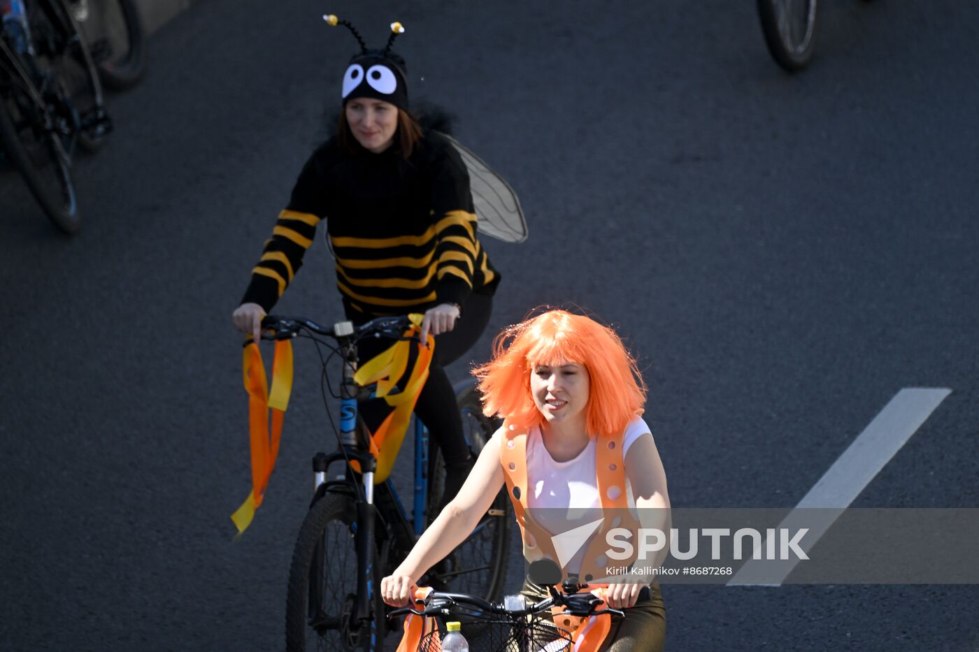 Russia Moscow Spring Bicycle Festival