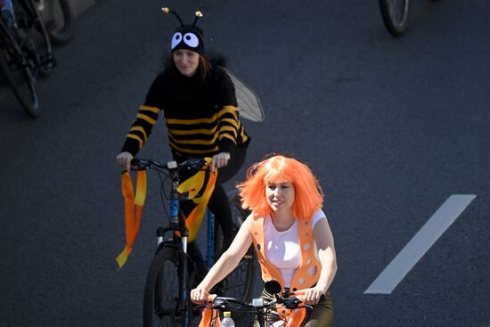 Russia Moscow Spring Bicycle Festival