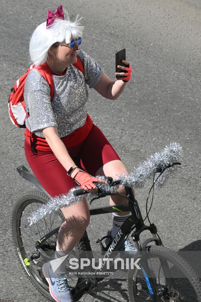 Russia Moscow Spring Bicycle Festival