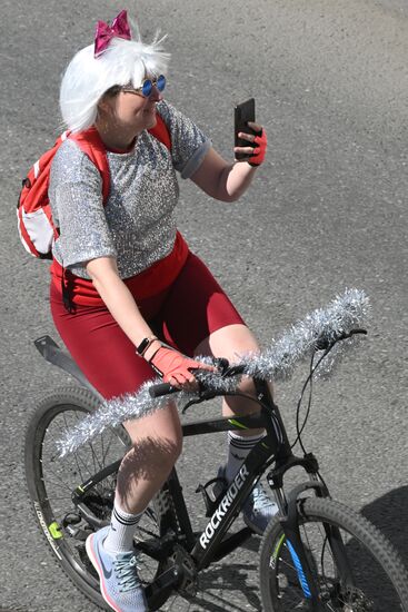 Russia Moscow Spring Bicycle Festival