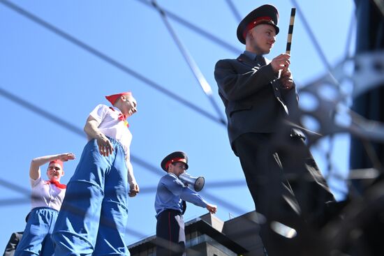 Russia Moscow Spring Bicycle Festival