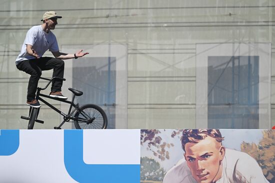 Russia Moscow Spring Bicycle Festival