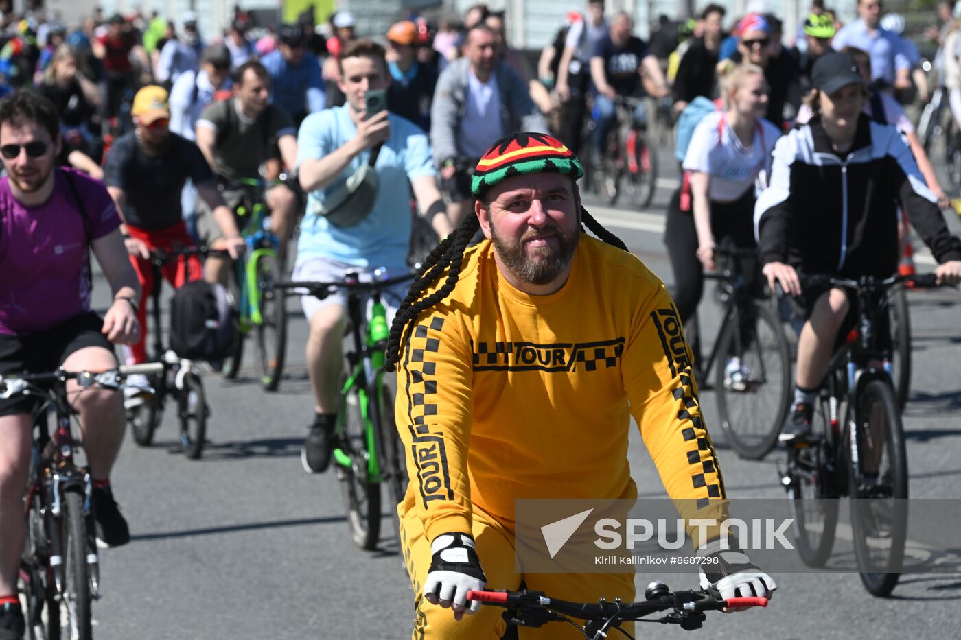 Russia Moscow Spring Bicycle Festival